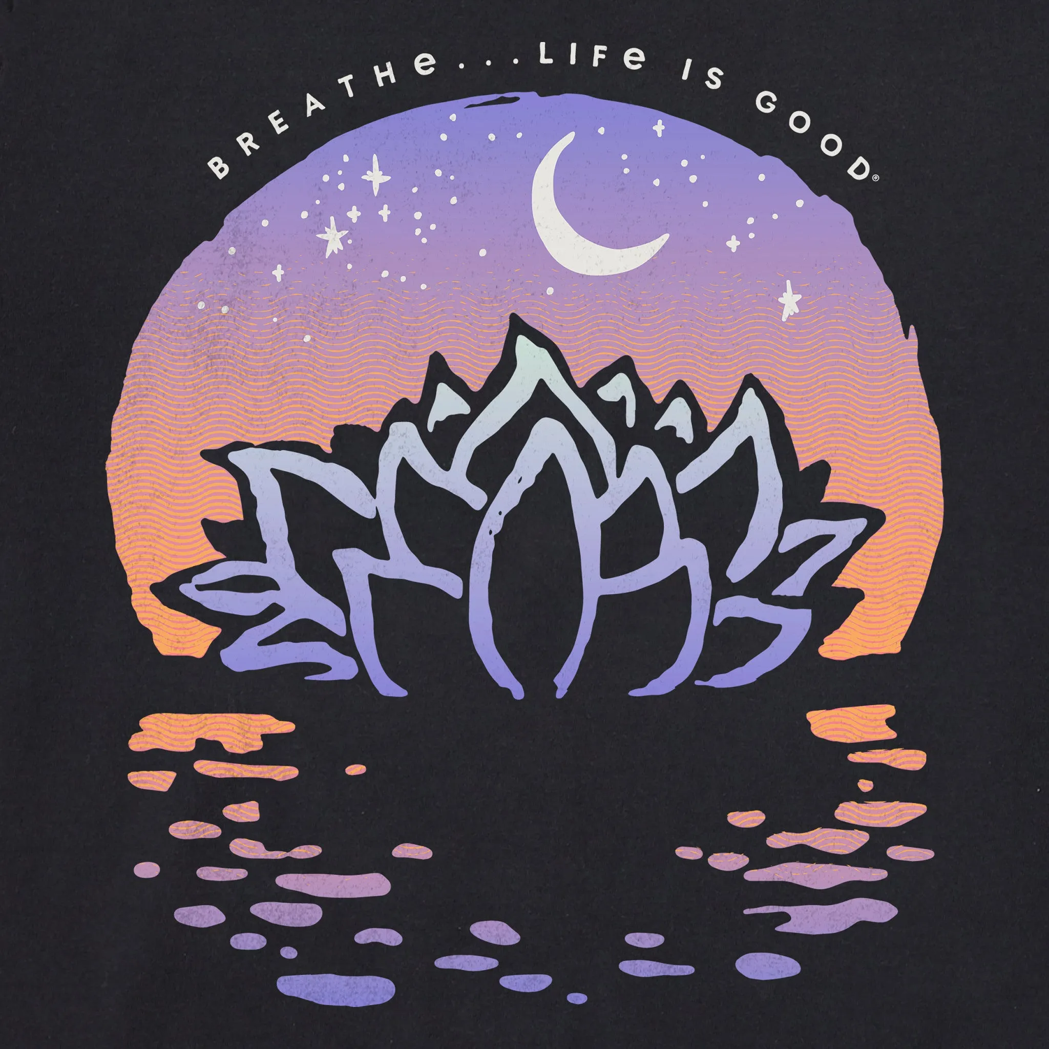 Women's Breathe Lotus Flower Short Sleeve Crusher Tee Life is Good