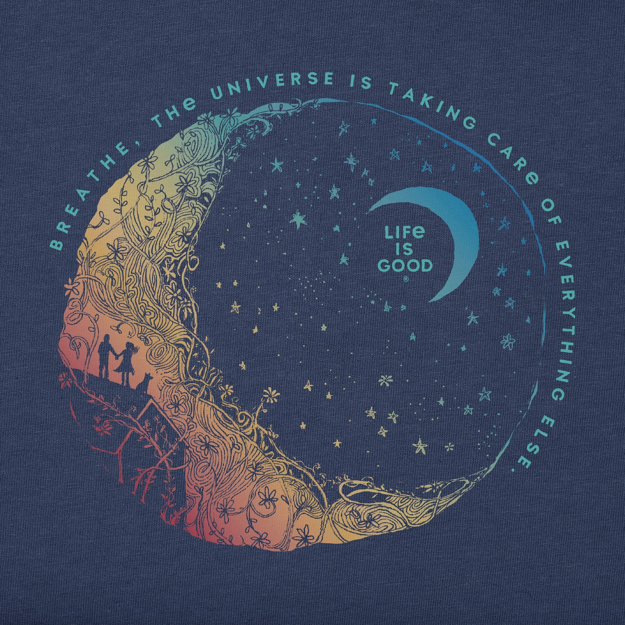 Women's Breathe Moon Long Sleeve Crusher Tee Life is Good