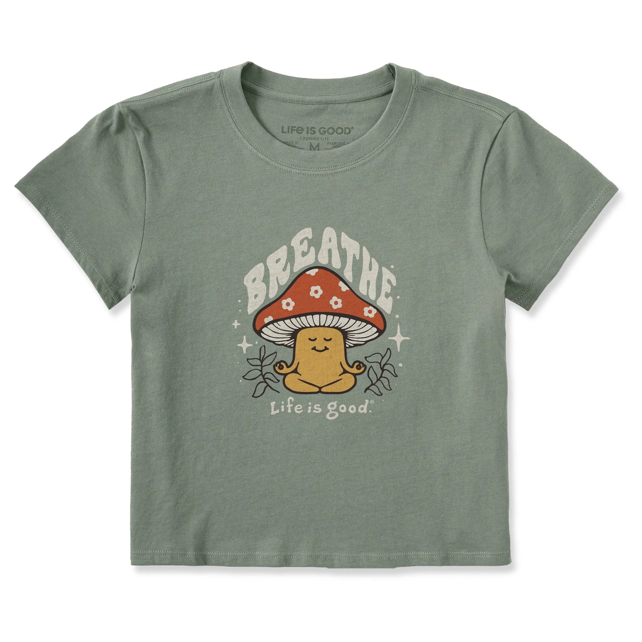 Women's Breathe Mushroom Crusher-LITE Shrunken Tee Life is Good