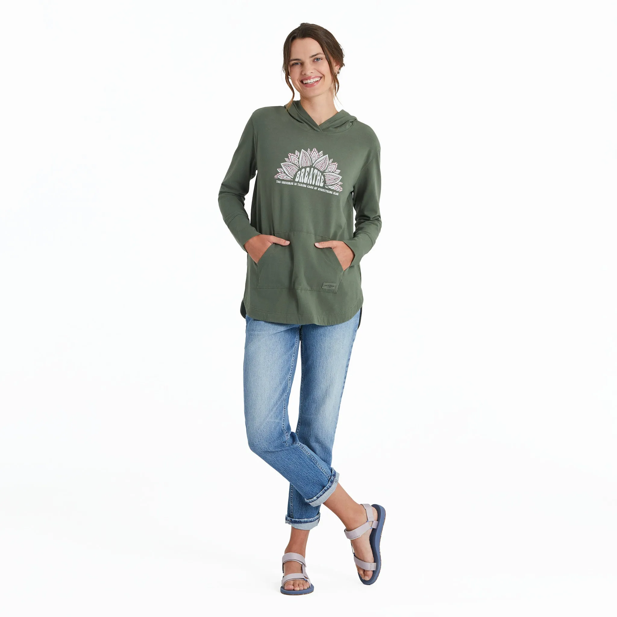 Women's Breathe Sun Crusher-FLEX Hoodie Tunic Life is Good