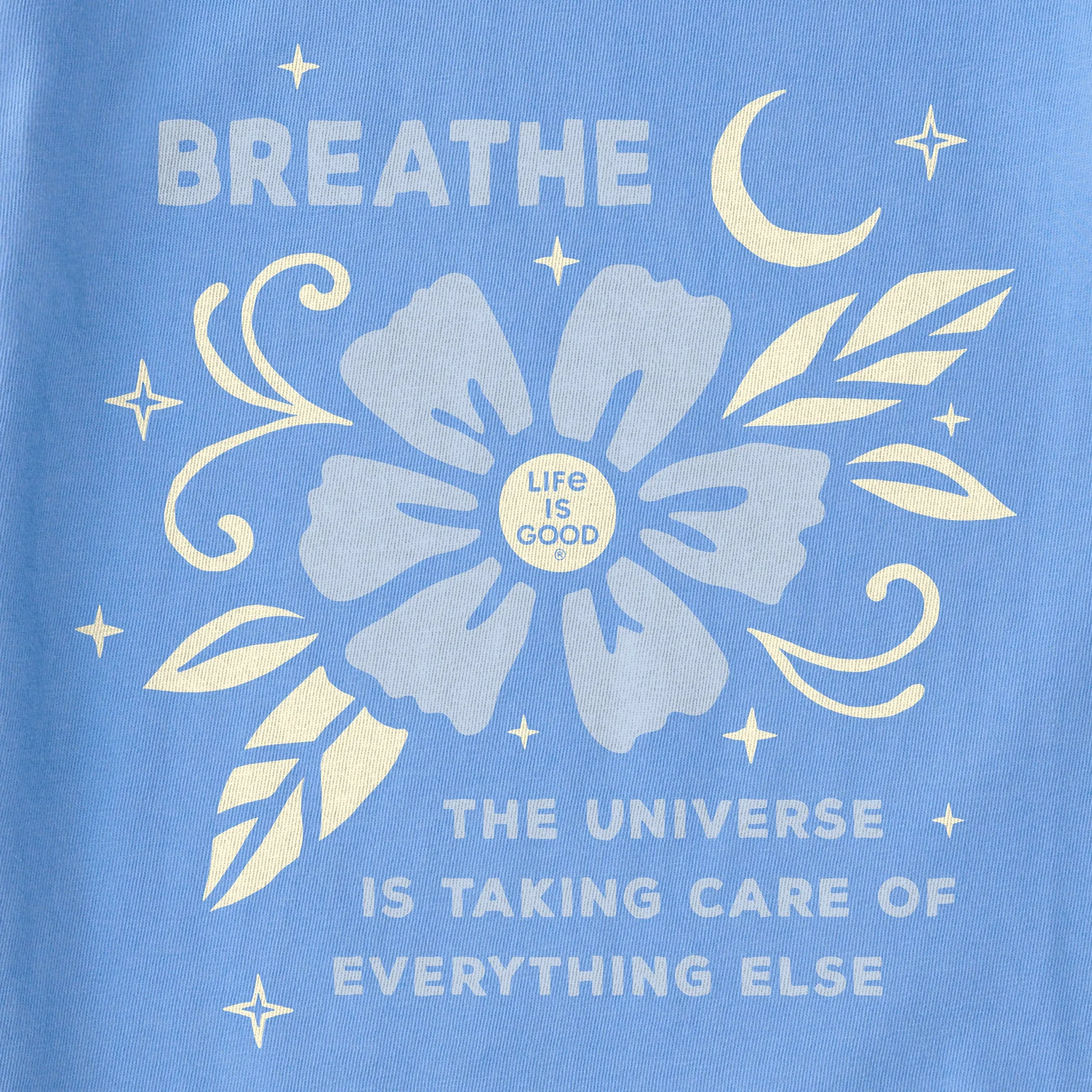 Women's Breathe Universe Flower Short Sleeve Crusher Boxy Tee Life is Good