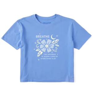 Women's Breathe Universe Flower Short Sleeve Crusher Boxy Tee Life is Good