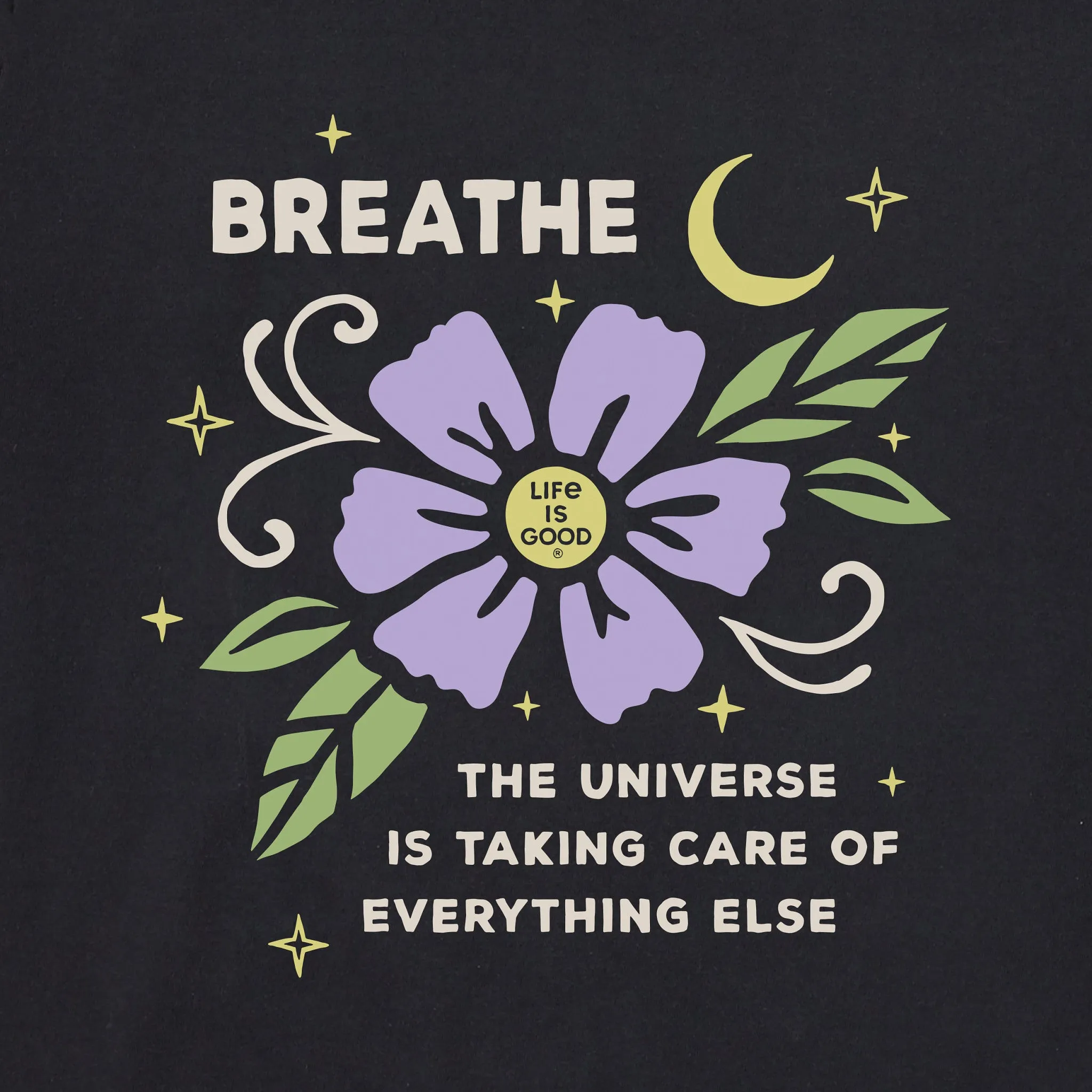 Women's Breathe Universe Flower Short Sleeve Tee Life is Good