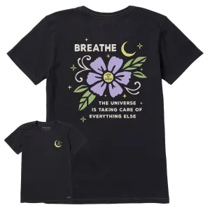 Women's Breathe Universe Flower Short Sleeve Tee Life is Good