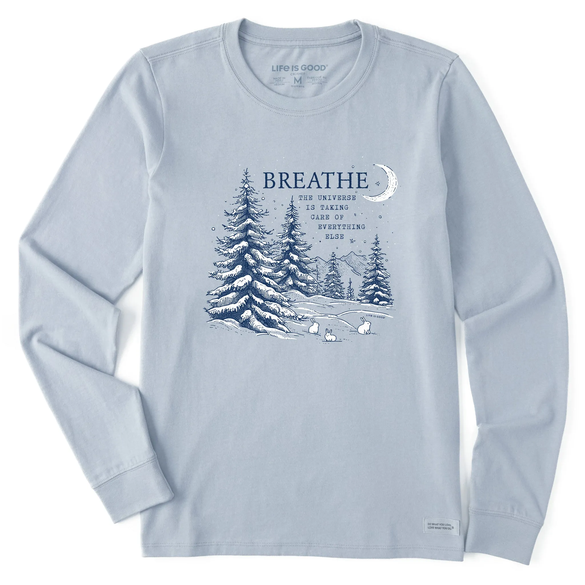 Women's Breathe Universe Pines Long Sleeve Crusher Tee Life is Good