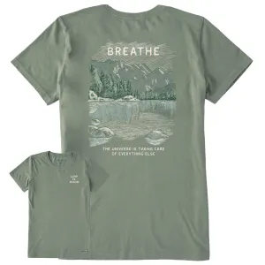Women's Breathe Universe Short Sleeve Crusher Tee Life is Good