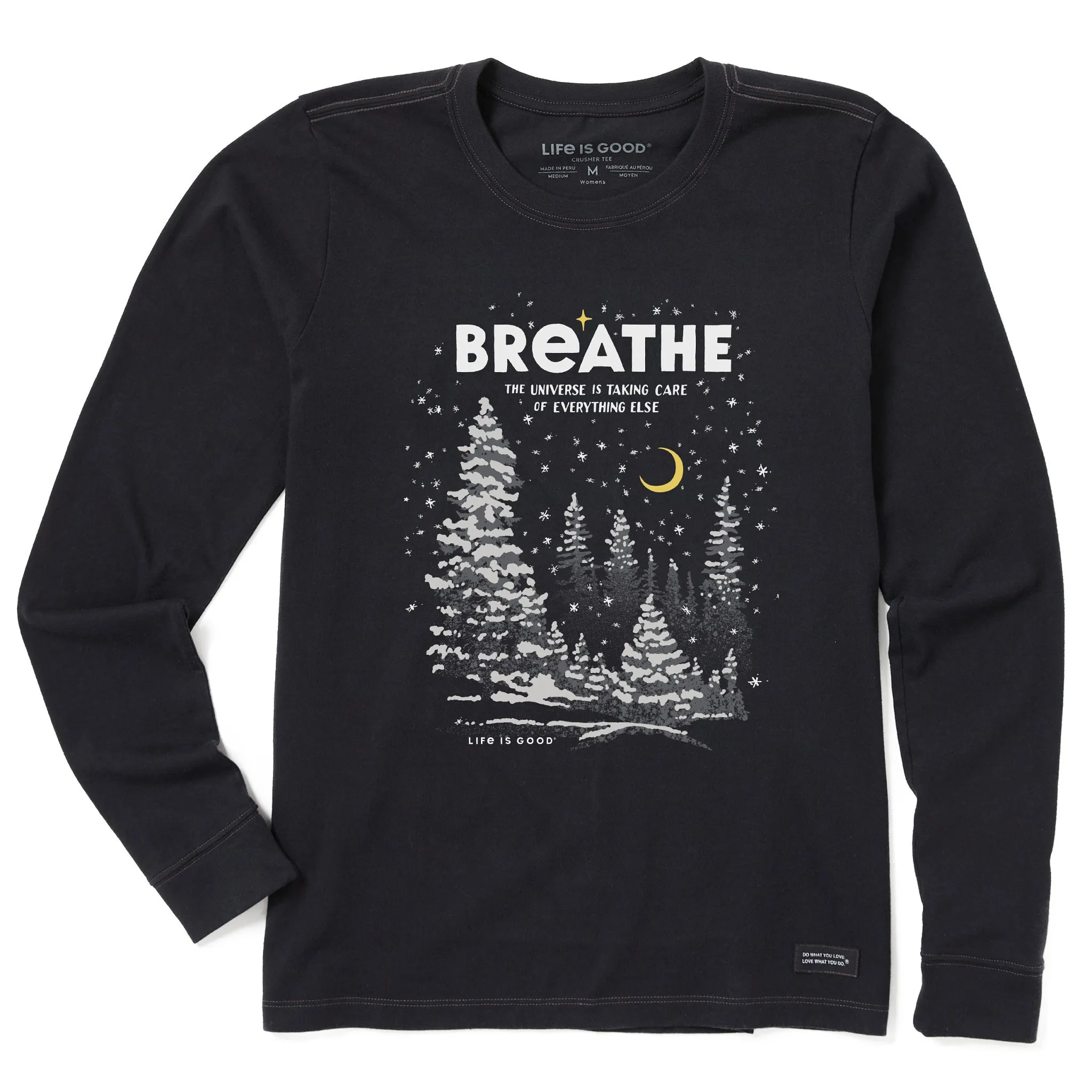Women's Breathe Universe Winter Long Sleeve Crusher Tee Life is Good
