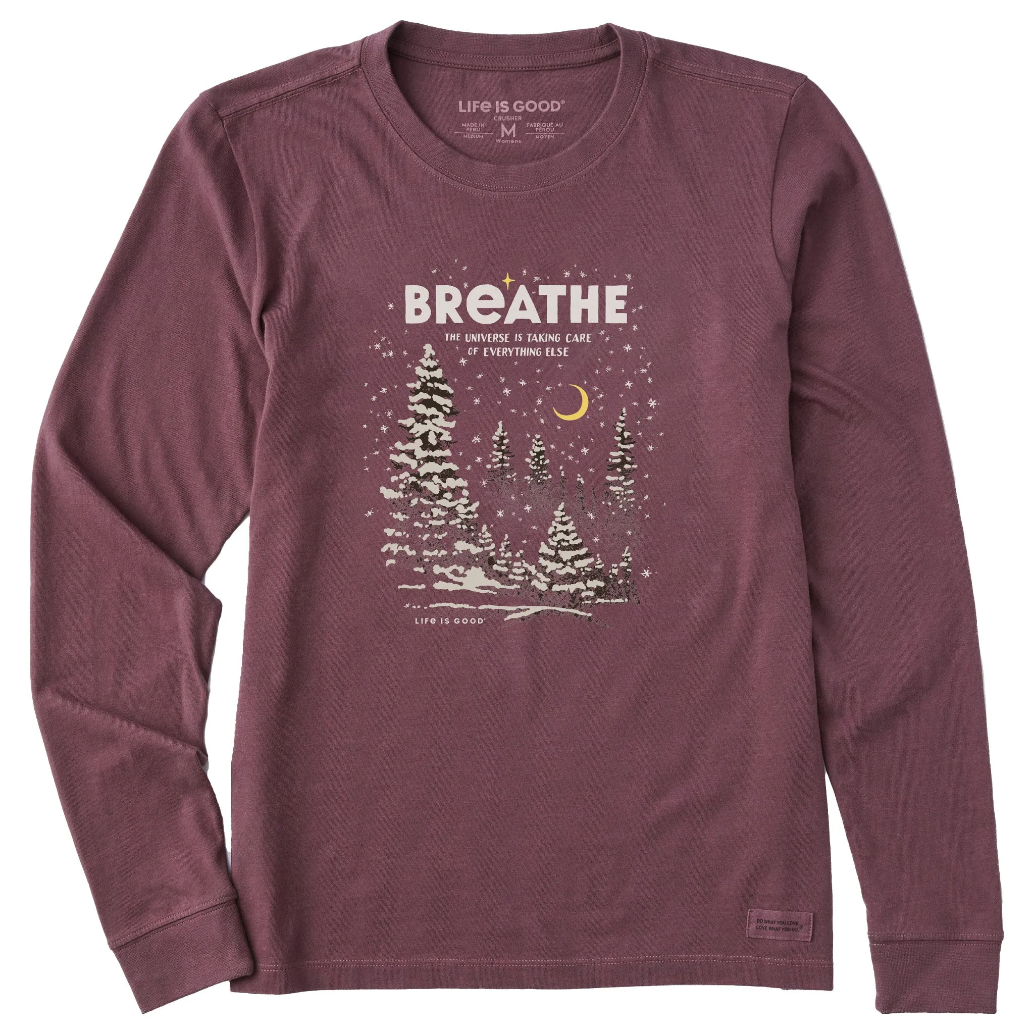 Women's Breathe Universe Winter Long Sleeve Crusher Tee Life is Good