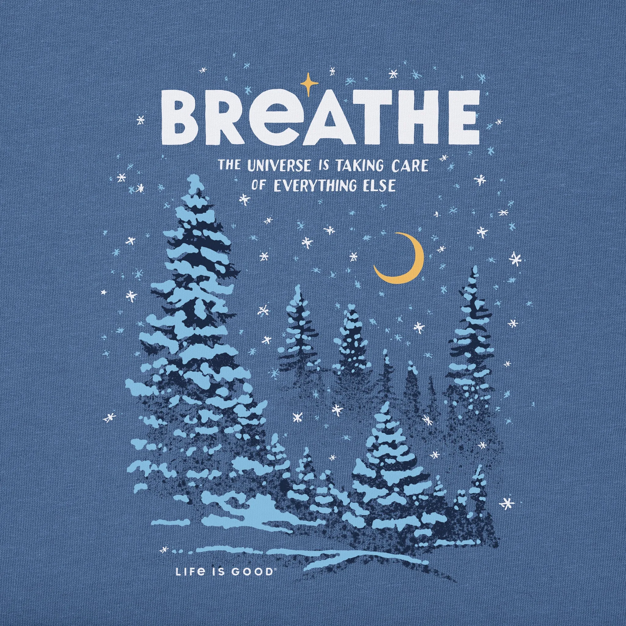 Women's Breathe Universe Winter Short Sleeve Crusher Tee Life is Good