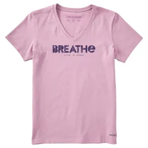 Women's Breathe Vines Short Sleeve Vee Life is Good