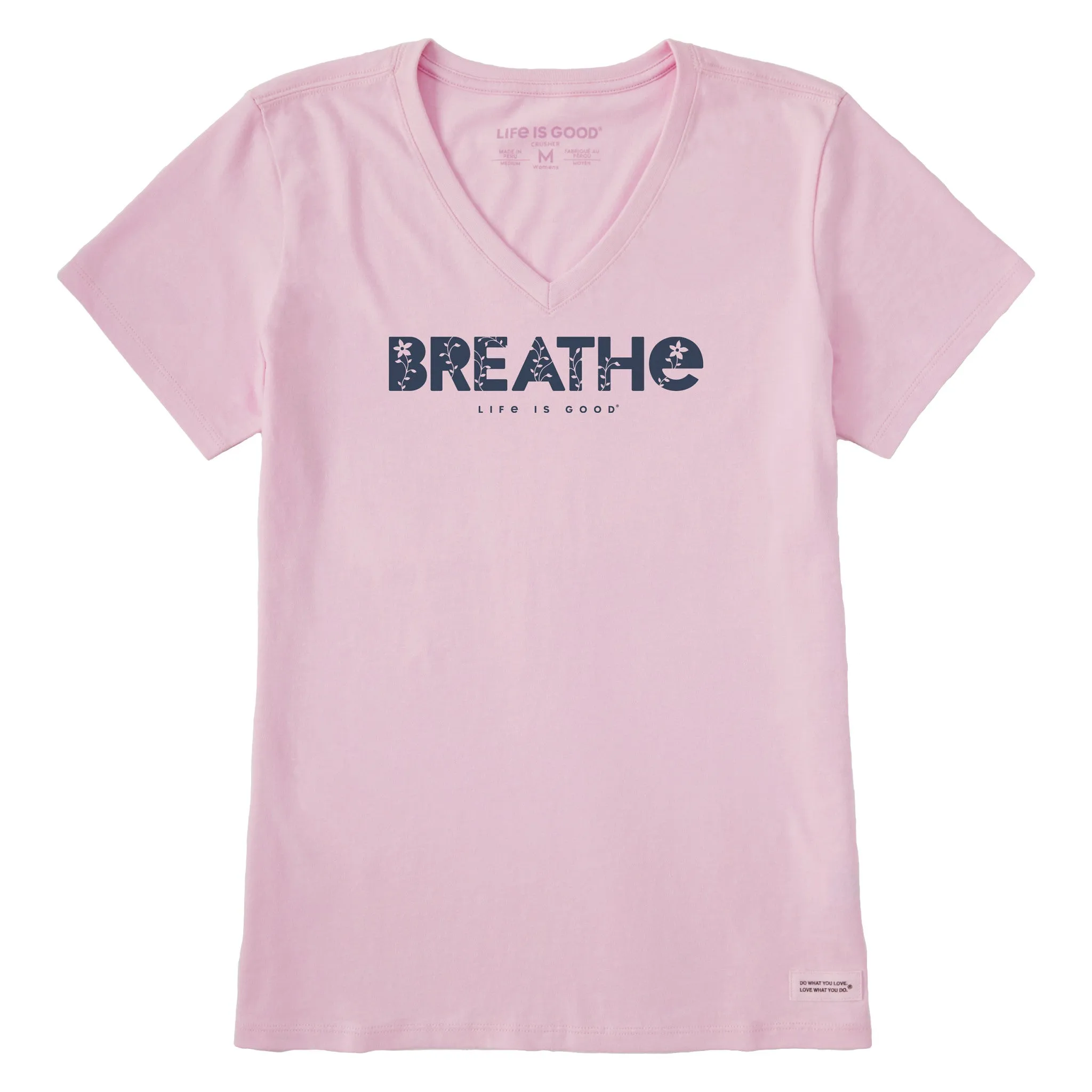 Women's Breathe Vines Short Sleeve Vee Life is Good