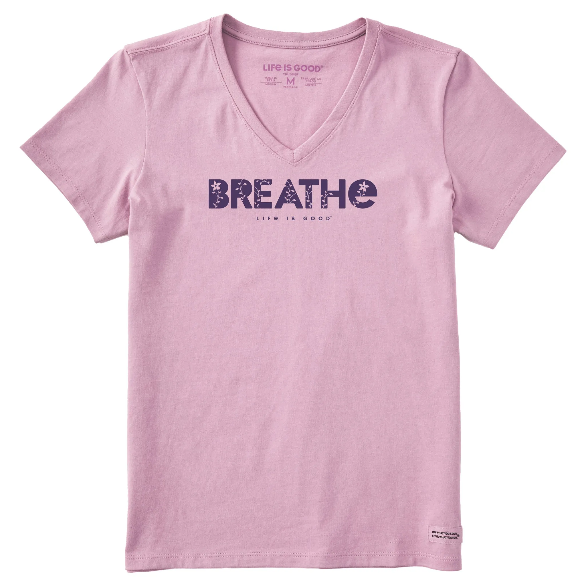 Women's Breathe Vines Short Sleeve Vee Life is Good