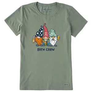 Women's Brew Crew Gnomes Short Sleeve Crusher Tee Life is Good
