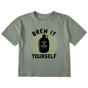 Women's Brew It Yourself Short Sleeve Crusher Boxy Tee Life is Good