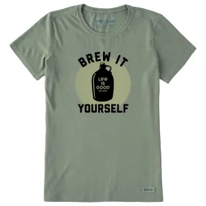 Women's Brew It Yourself Short Sleeve Crusher Tee Life is Good