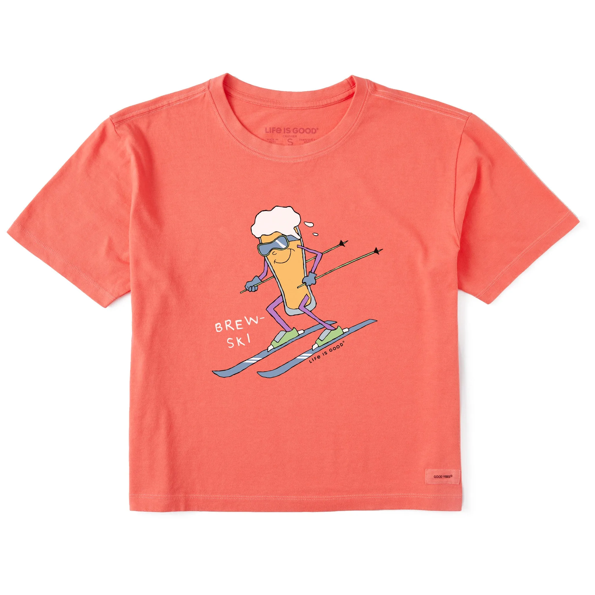 Women's Brewski Short Sleeve Crusher Boxy Tee Life is Good