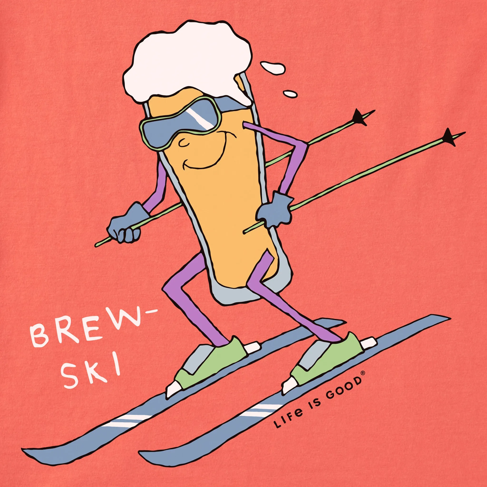Women's Brewski Short Sleeve Crusher Boxy Tee Life is Good
