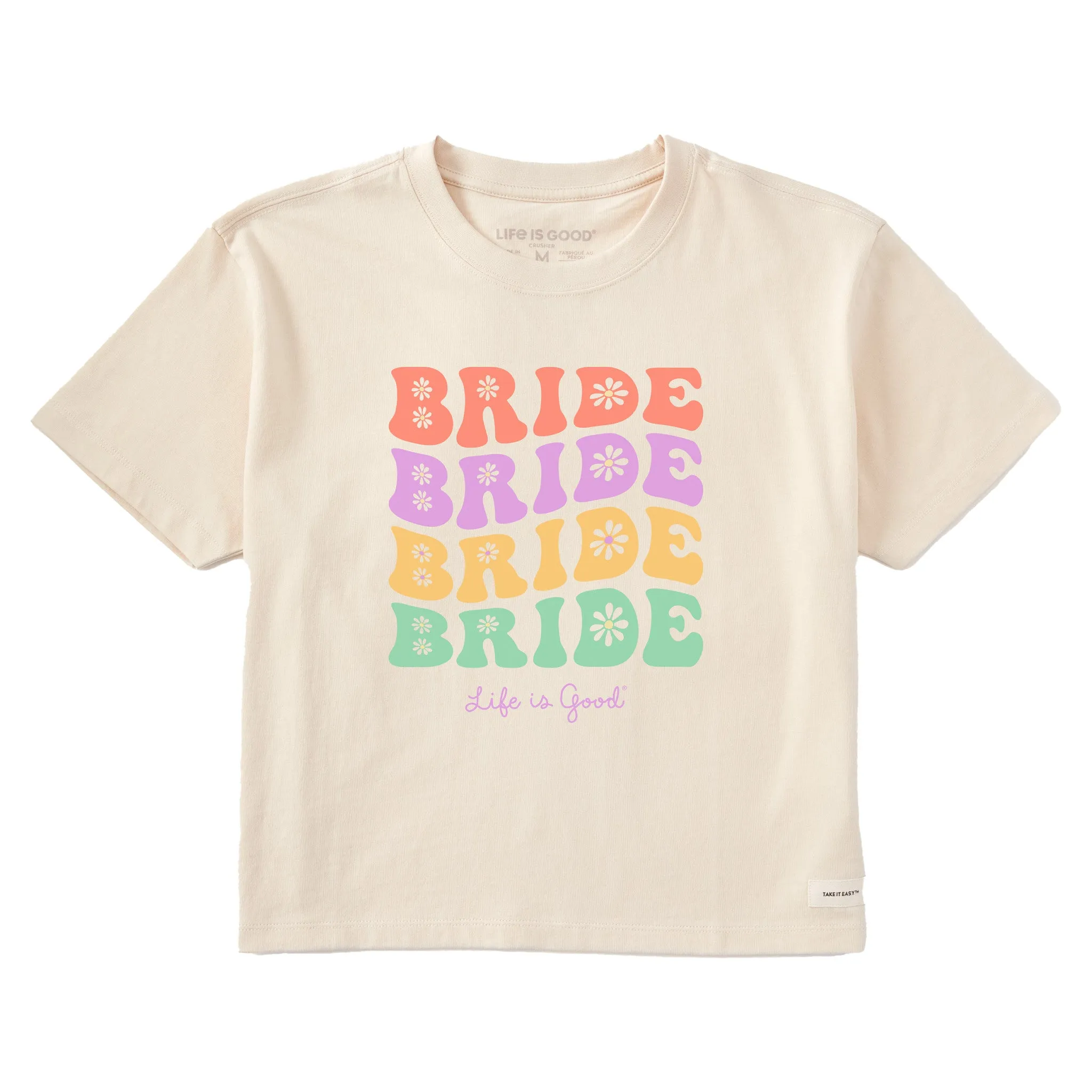Women's Bride Daisy Short Sleeve Crusher Boxy Tee Life is Good