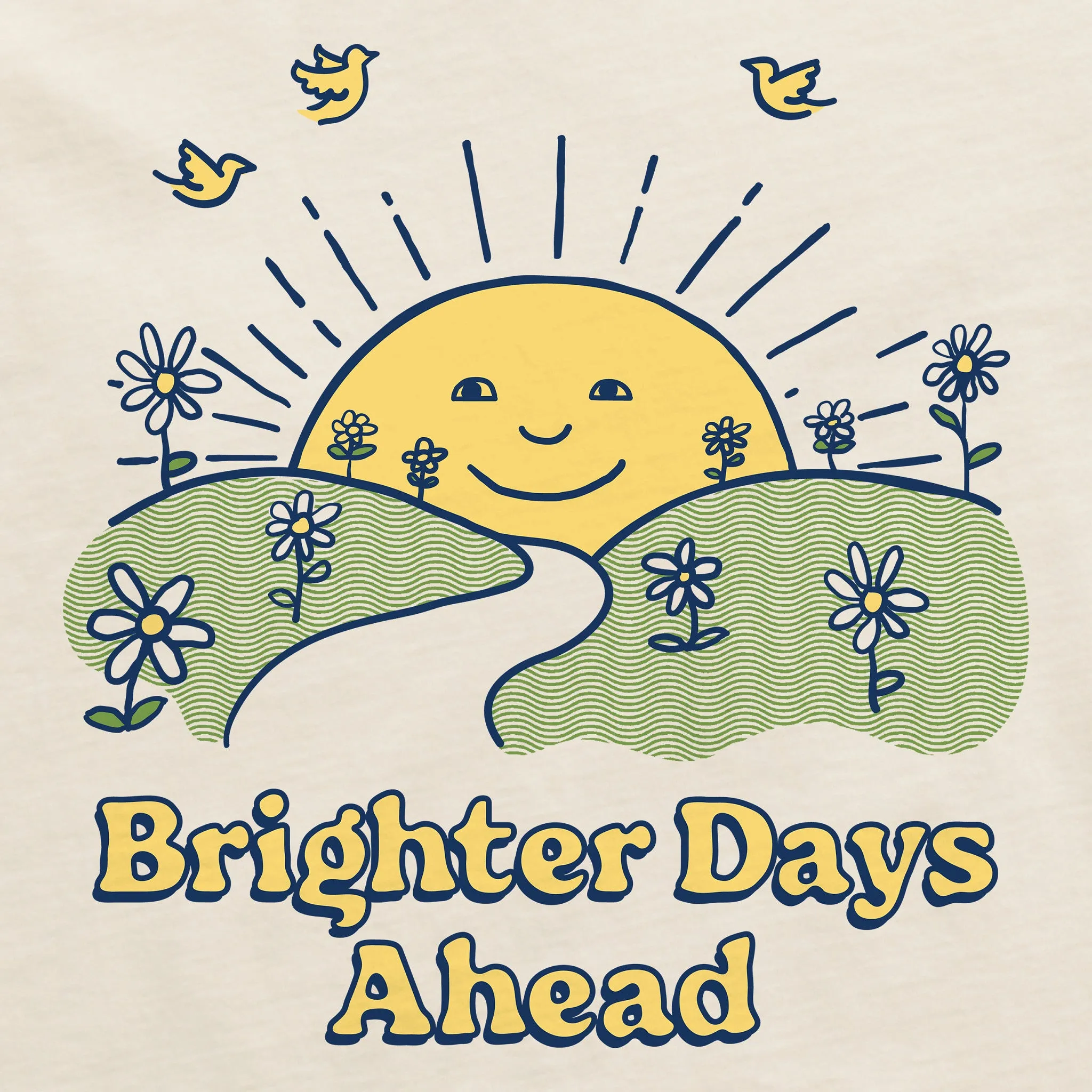 Women's Brighter Days Ahead Sun Short Sleeve Crusher Boxy Tee Life is Good