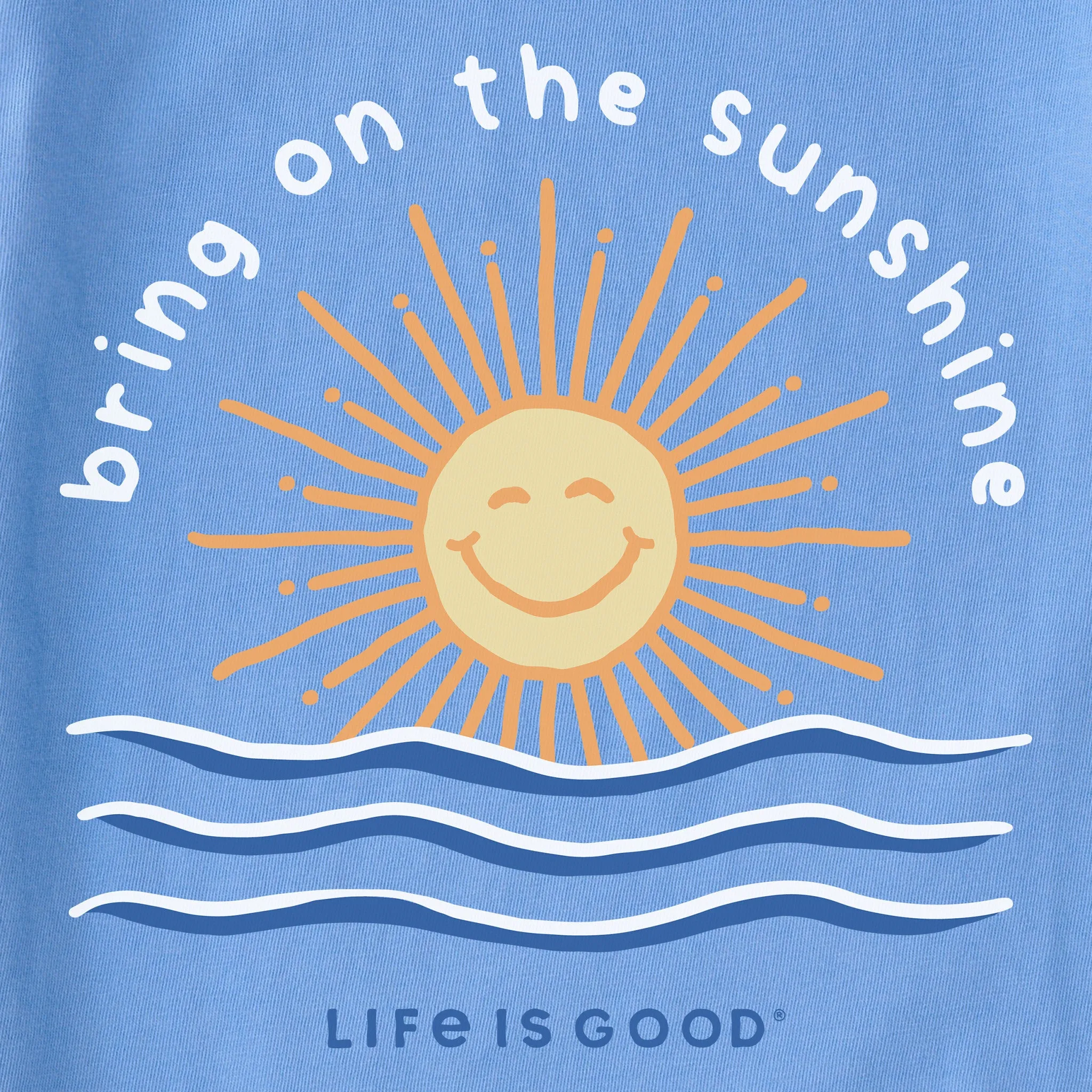 Women's Bring on the Sunshine Smile Sun Short Sleeve Crusher Tee Life is Good