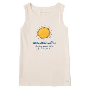 Women's Bring Your Own Sunshine Sketch Crusher Tank Life is Good