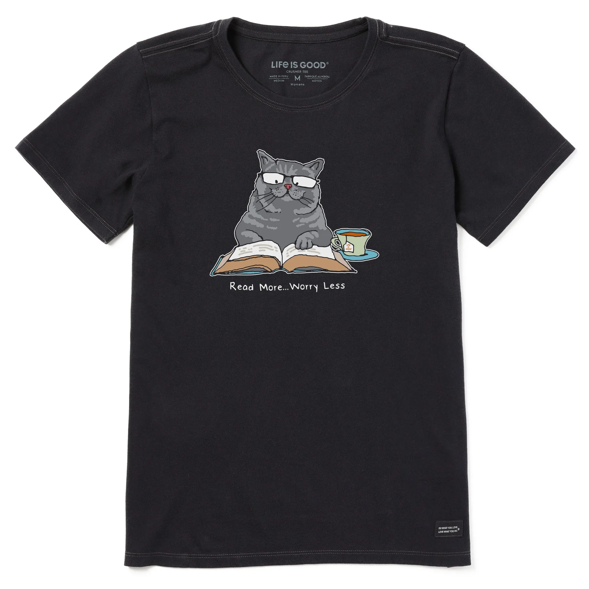 Women's British Shorthair Tabby Read More Short Sleeve Tee Life is Good