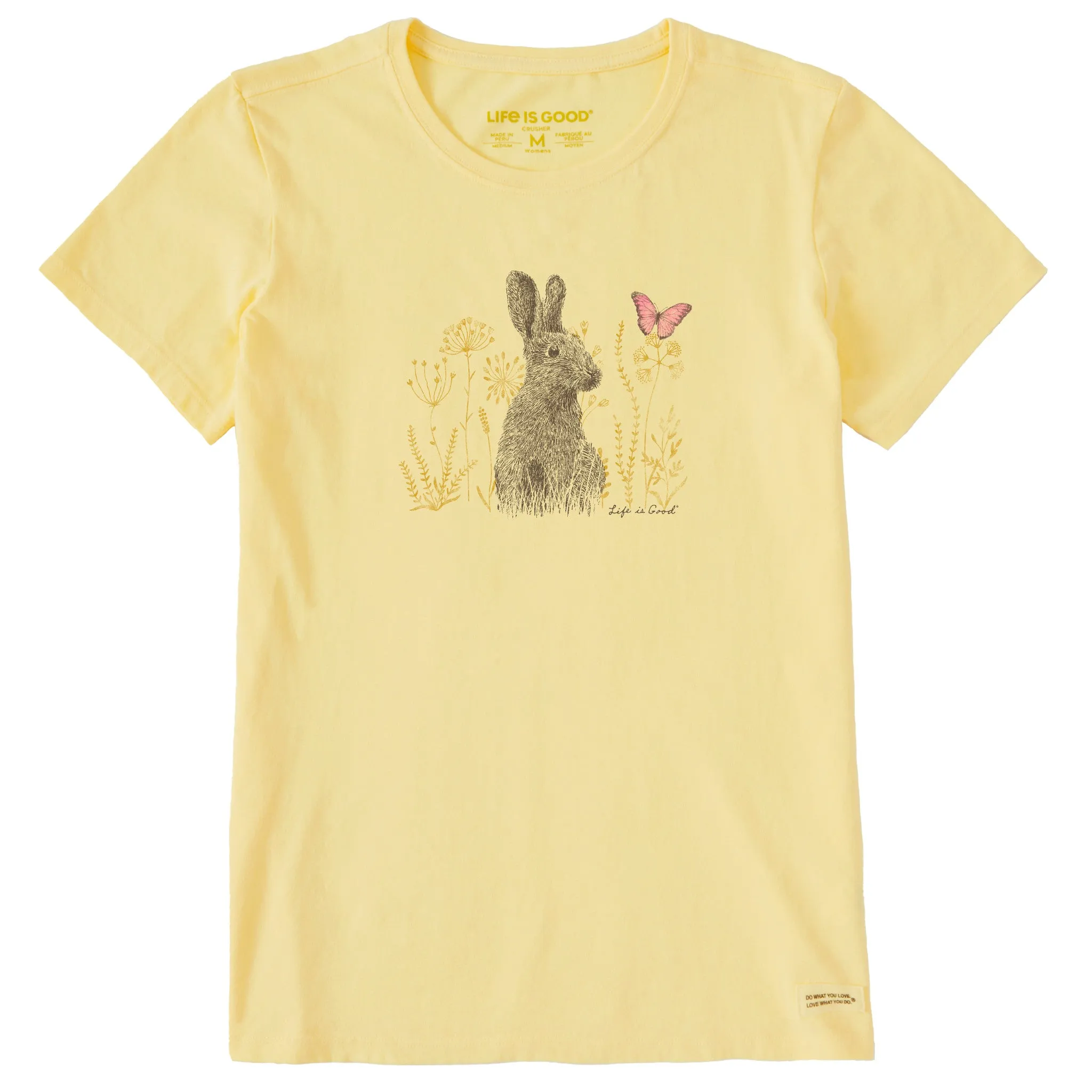 Women's Bunny and Butterfly Short Sleeve Crusher Tee Life is Good