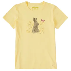 Women's Bunny and Butterfly Short Sleeve Crusher Tee Life is Good