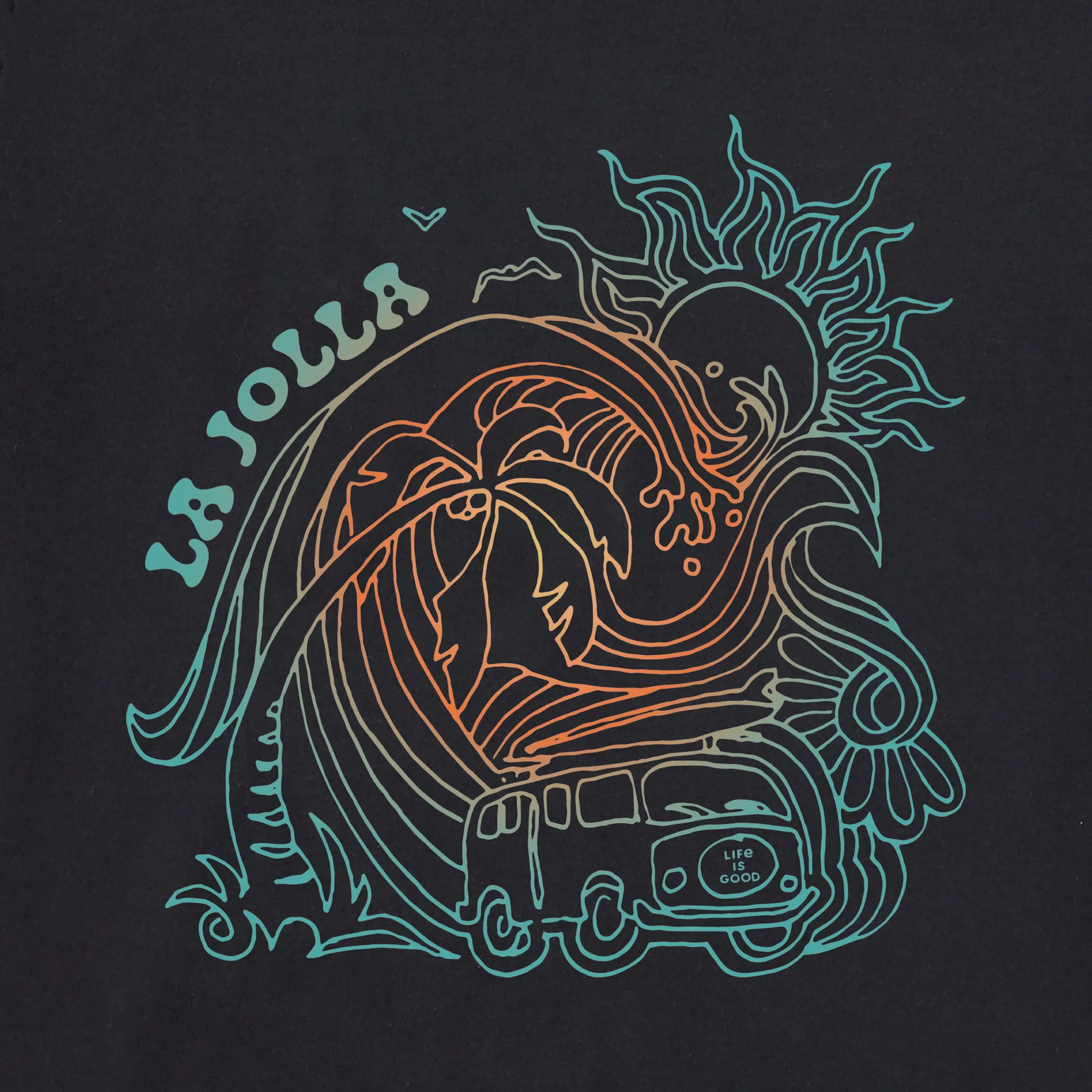 Women's Bus La Jolla Short Sleeve Crusher Tee Life is Good