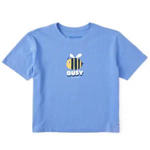 Women's Busy Bee Short Sleeve Crusher Boxy Tee Life is Good