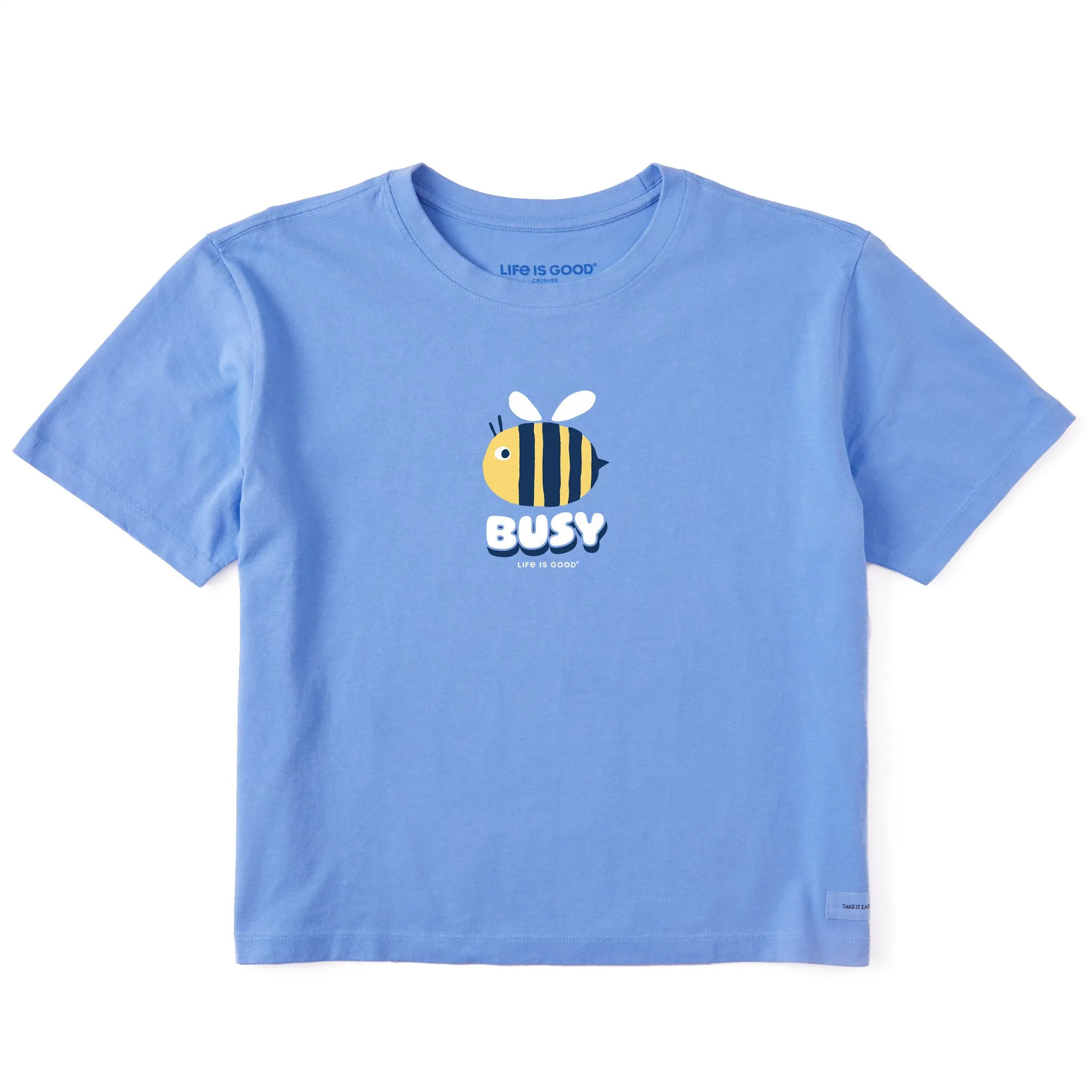 Women's Busy Bee Short Sleeve Crusher Boxy Tee Life is Good