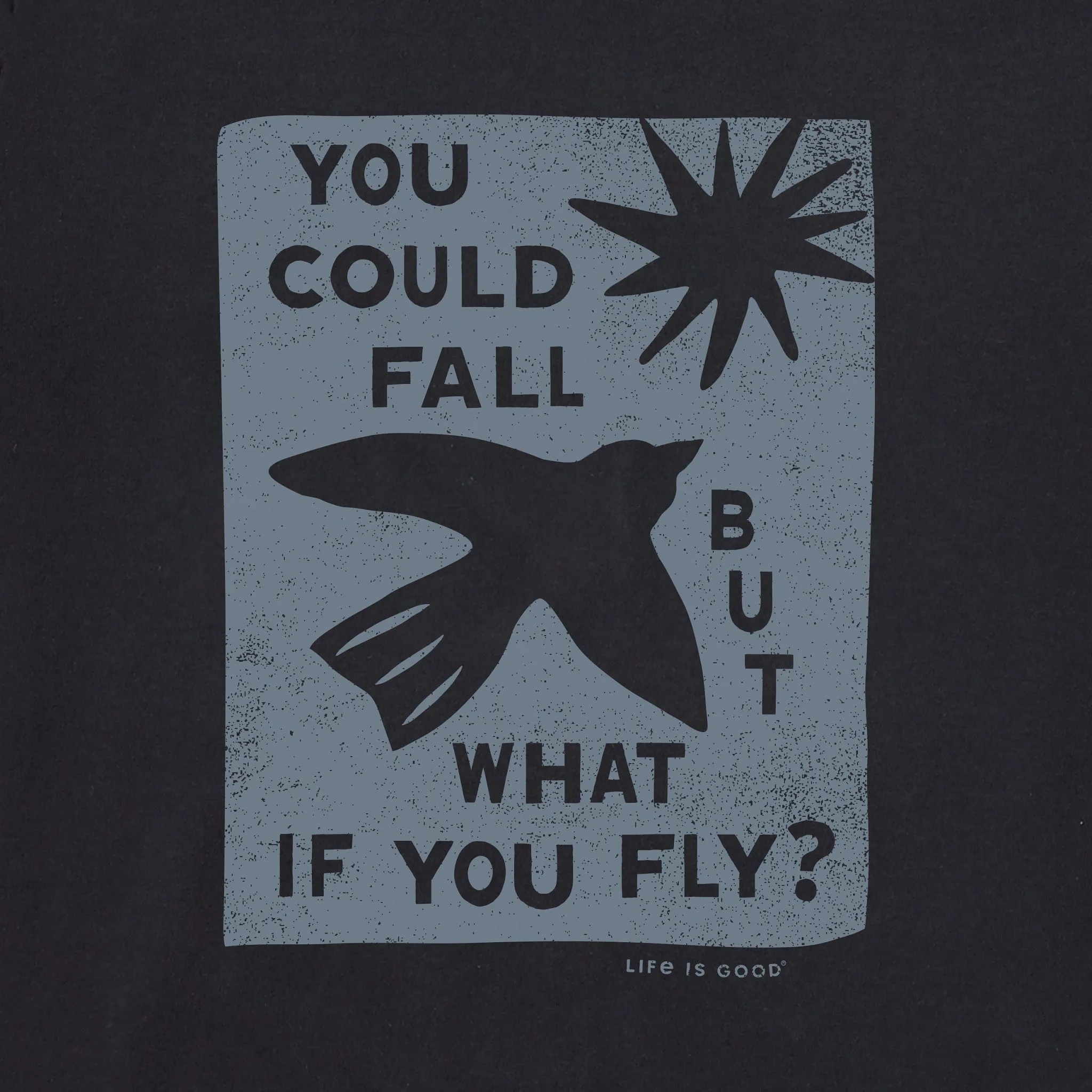 Women's But What if You Fly? Long Sleeve Crusher Boxy Tee Life is Good
