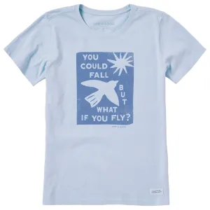 Women's But What if You Fly? Short Sleeve Crusher Tee Life is Good