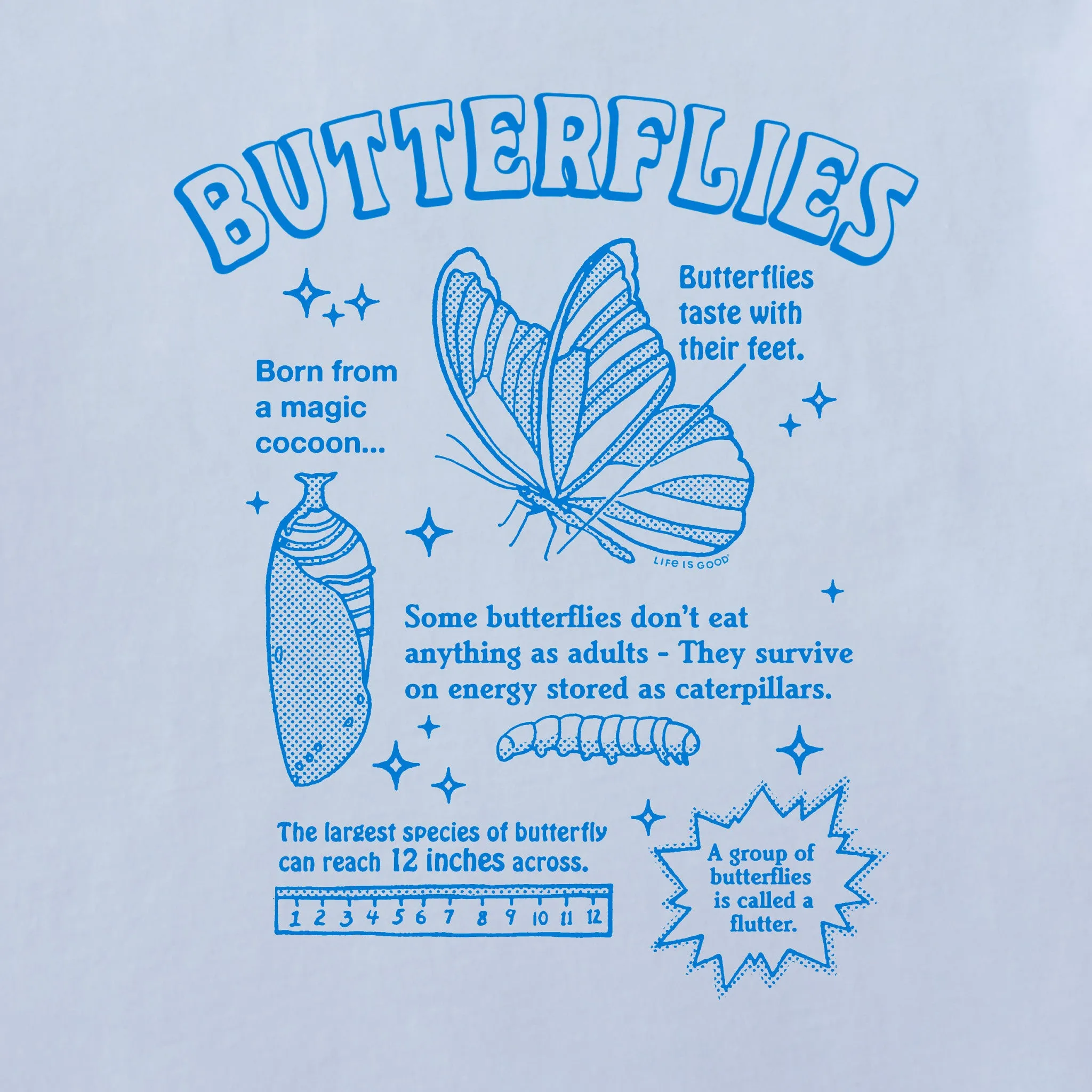Women's Butterflies are Amazing Short Sleeve Crusher Tee Life is Good