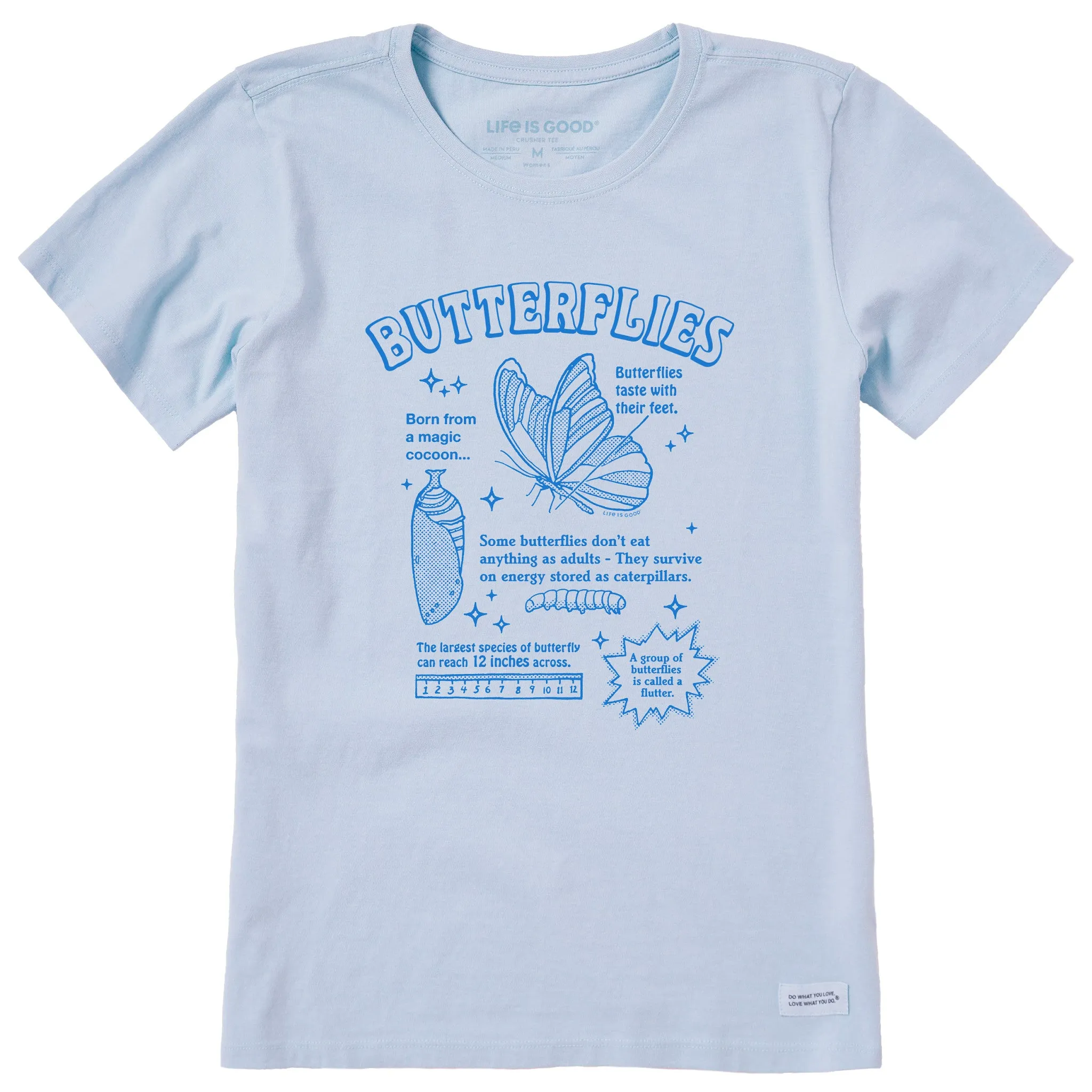 Women's Butterflies are Amazing Short Sleeve Crusher Tee Life is Good
