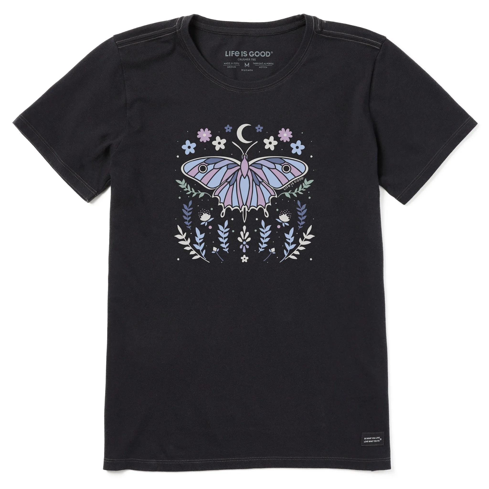 Women's Butterfly Wildflowers Short Sleeve Tee Life is Good