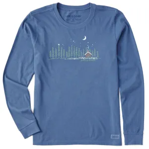 Women's Cabin Landscape Long Sleeve Crusher Tee Life is Good