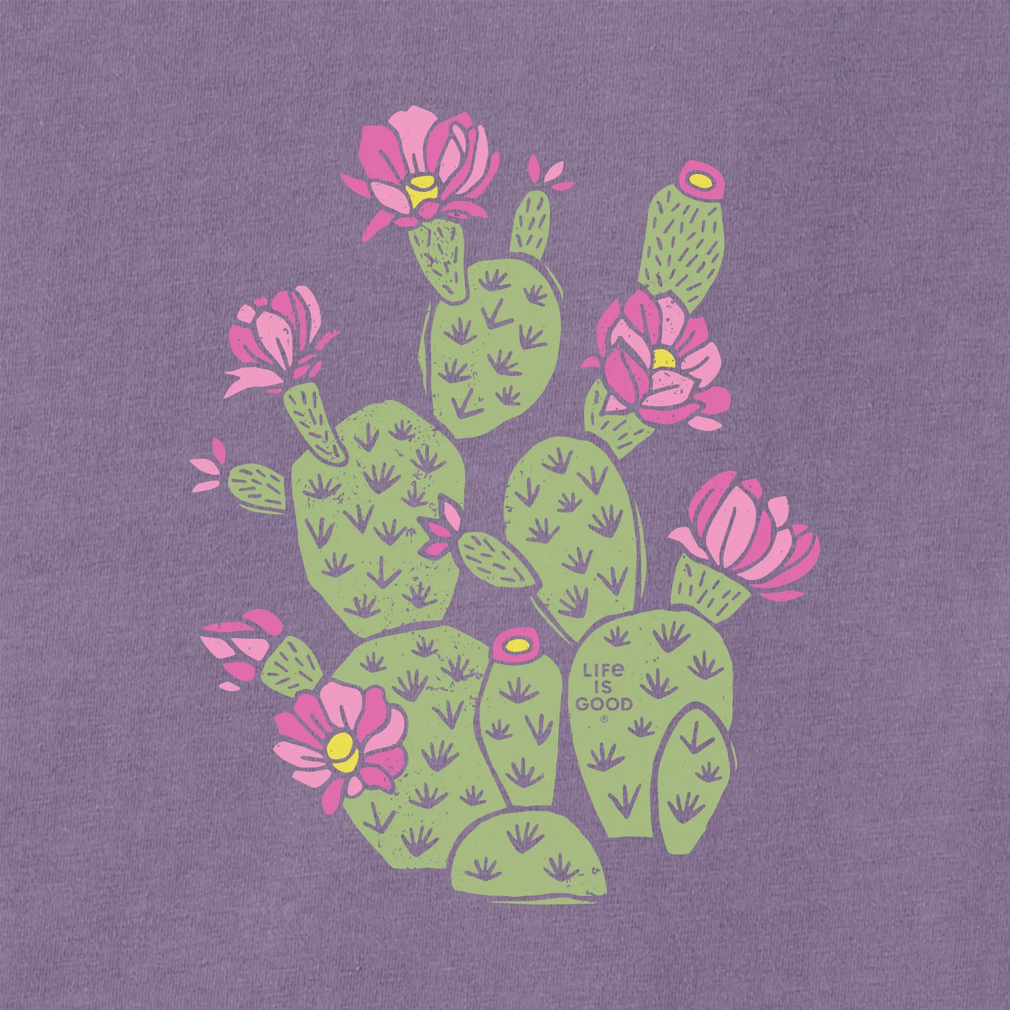 Women's Cactus Flowers Short Sleeve Crusher Tee Life is Good
