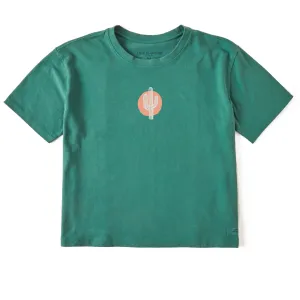 Women's Cactus Sun Mini Short Sleeve Crusher Boxy Tee Life is Good