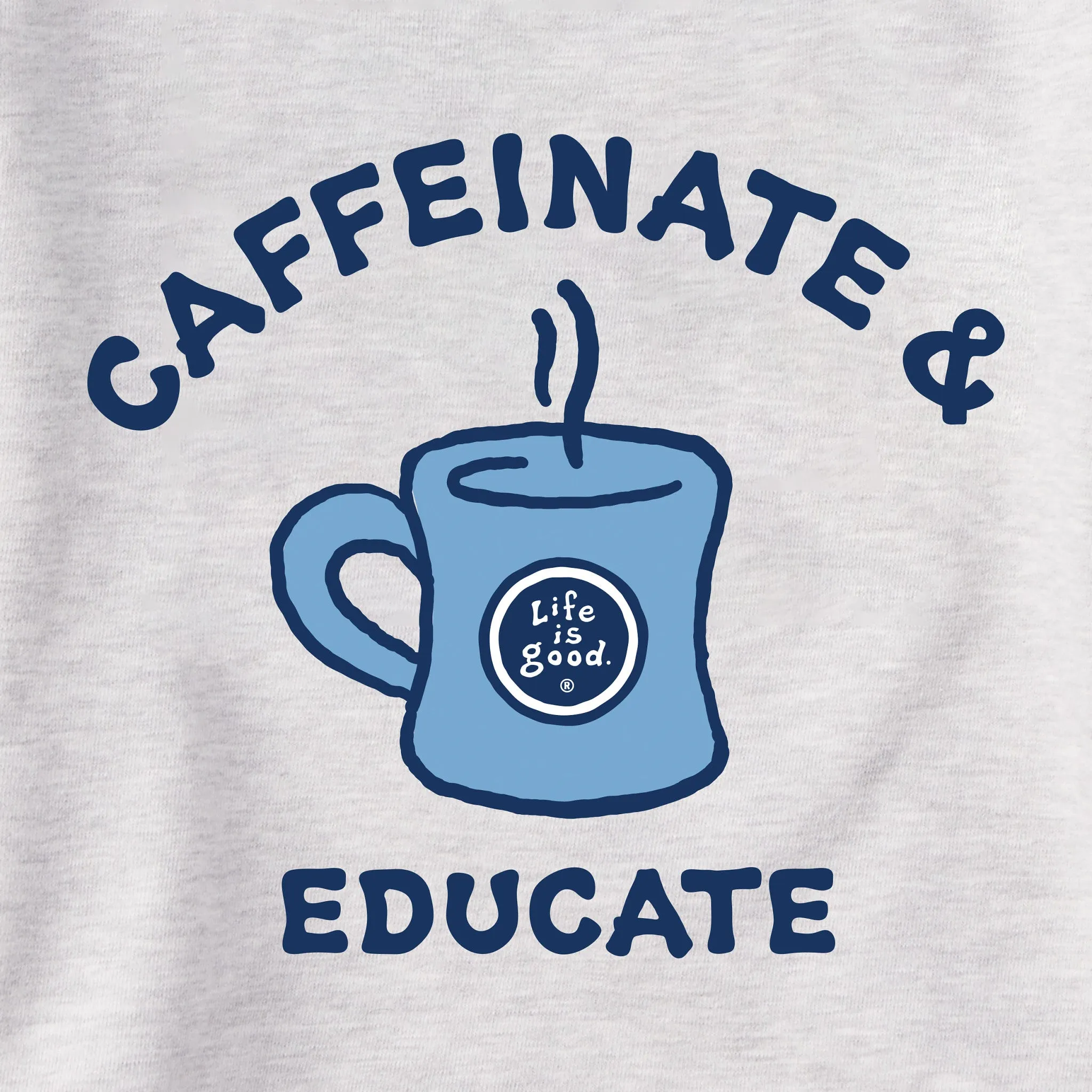 Women's Caffeinate and Educate Simply True Fleece Hoodie Life is Good
