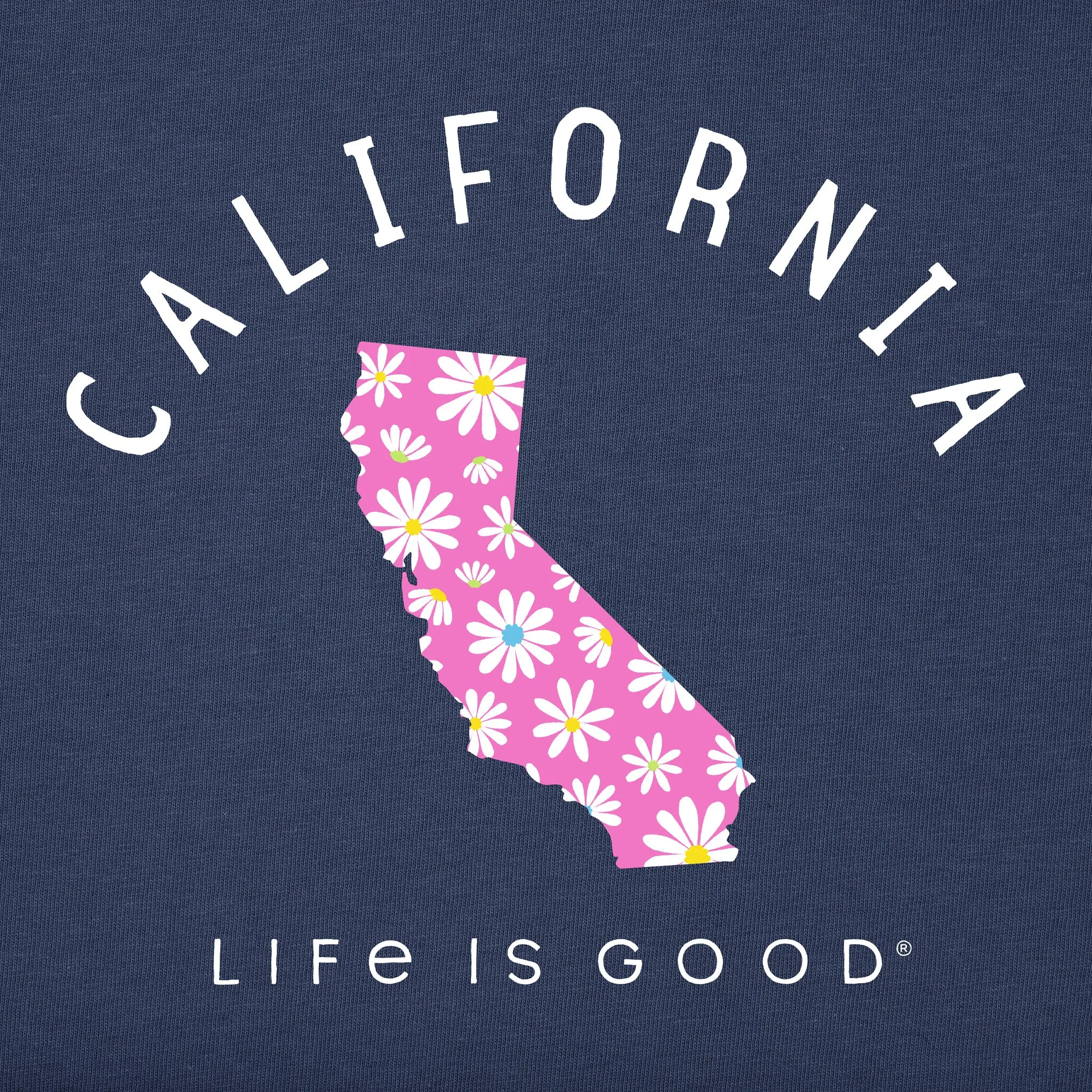 Women's California Daisies Short Sleeve Crusher Tee Life is Good