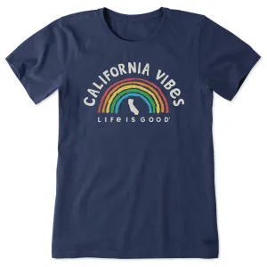 Women's California Rainbow Vibes Short Sleeve Crusher Tee Life is Good