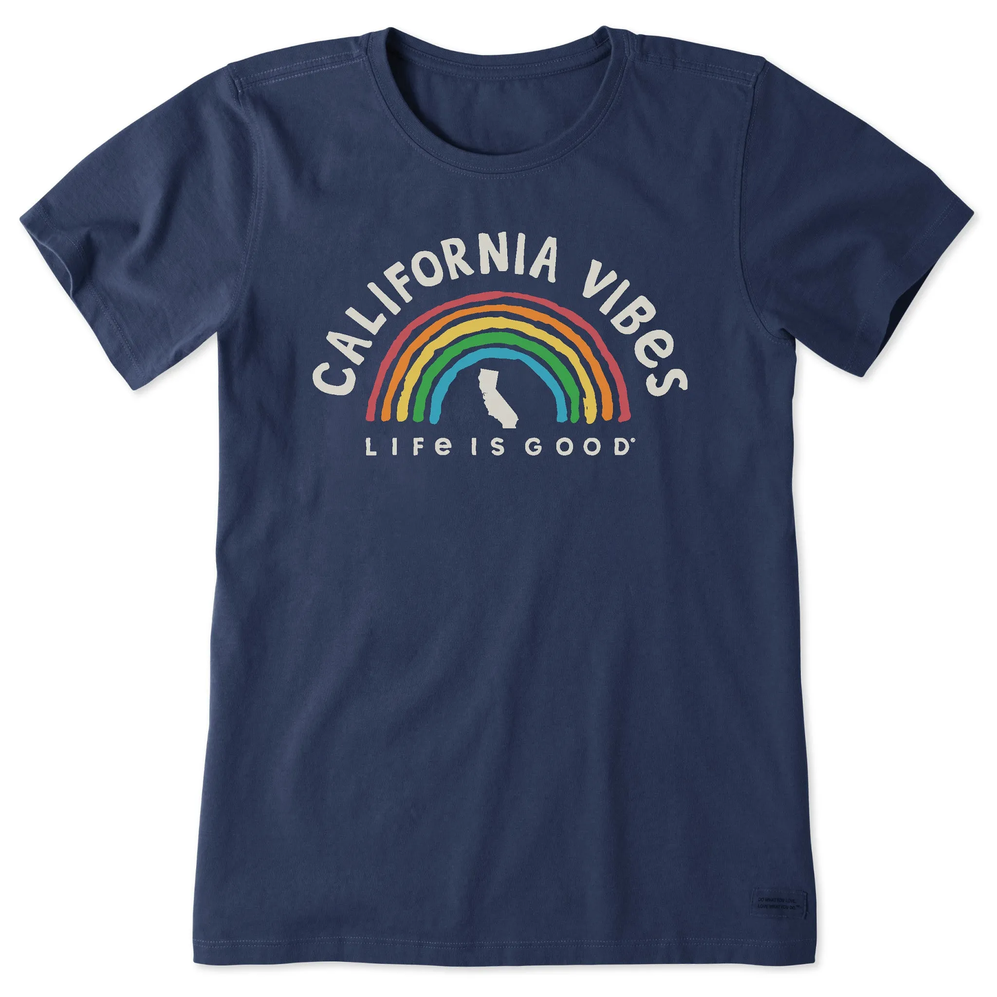 Women's California Rainbow Vibes Short Sleeve Crusher Tee Life is Good