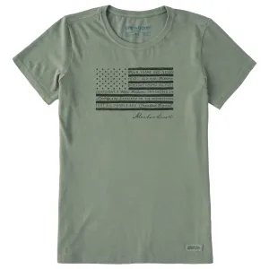 Women's Caligram Gettysburg Flag Short Sleeve Crusher Tee Life is Good
