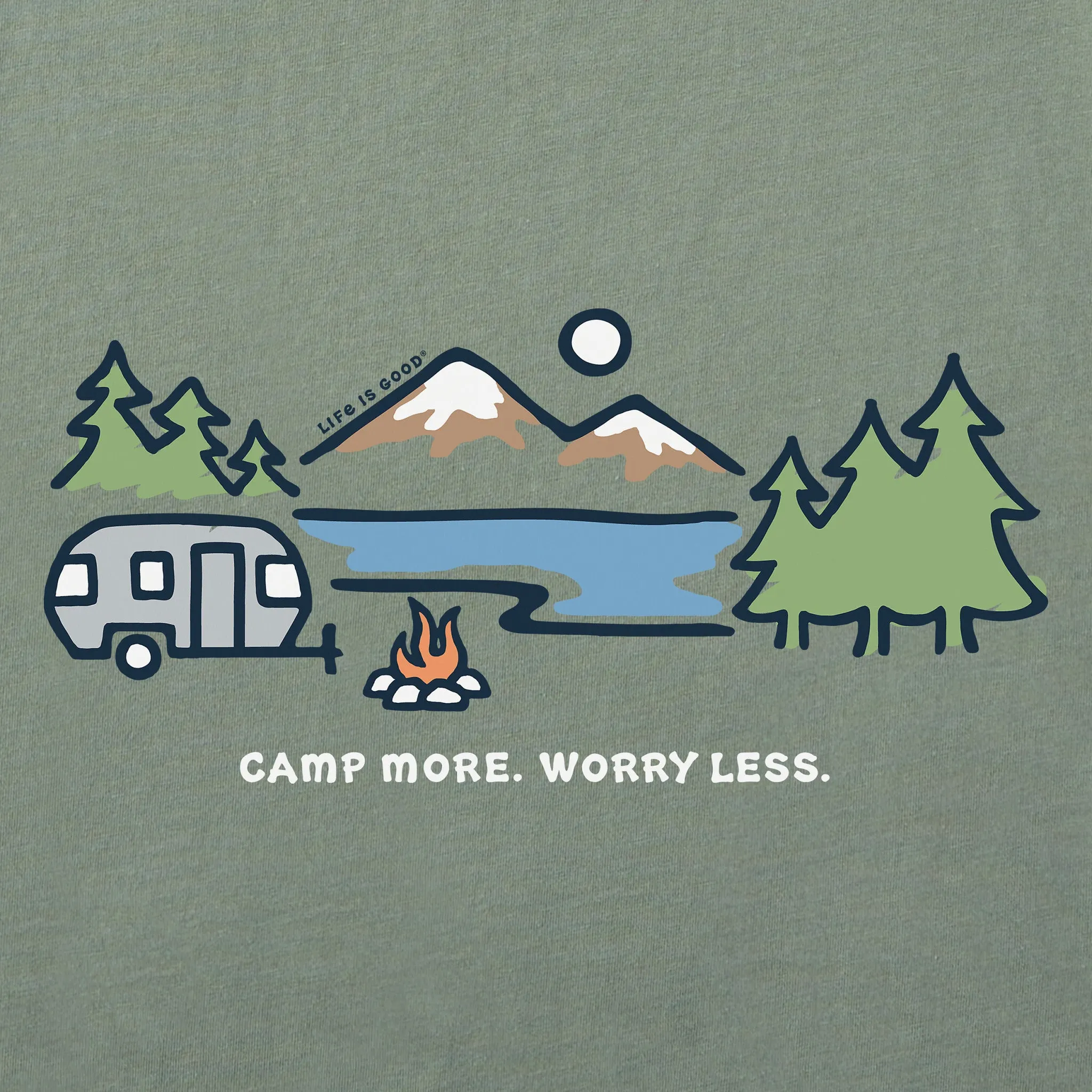 Women's Camp More Lakeside Camper Short Sleeve Tee Life is Good