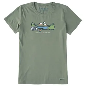 Women's Camp More Lakeside Camper Short Sleeve Tee Life is Good