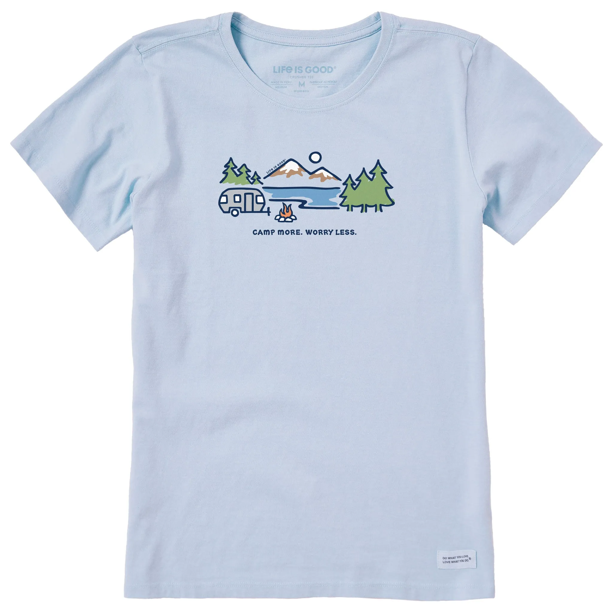 Women's Camp More Lakeside Camper Short Sleeve Tee Life is Good