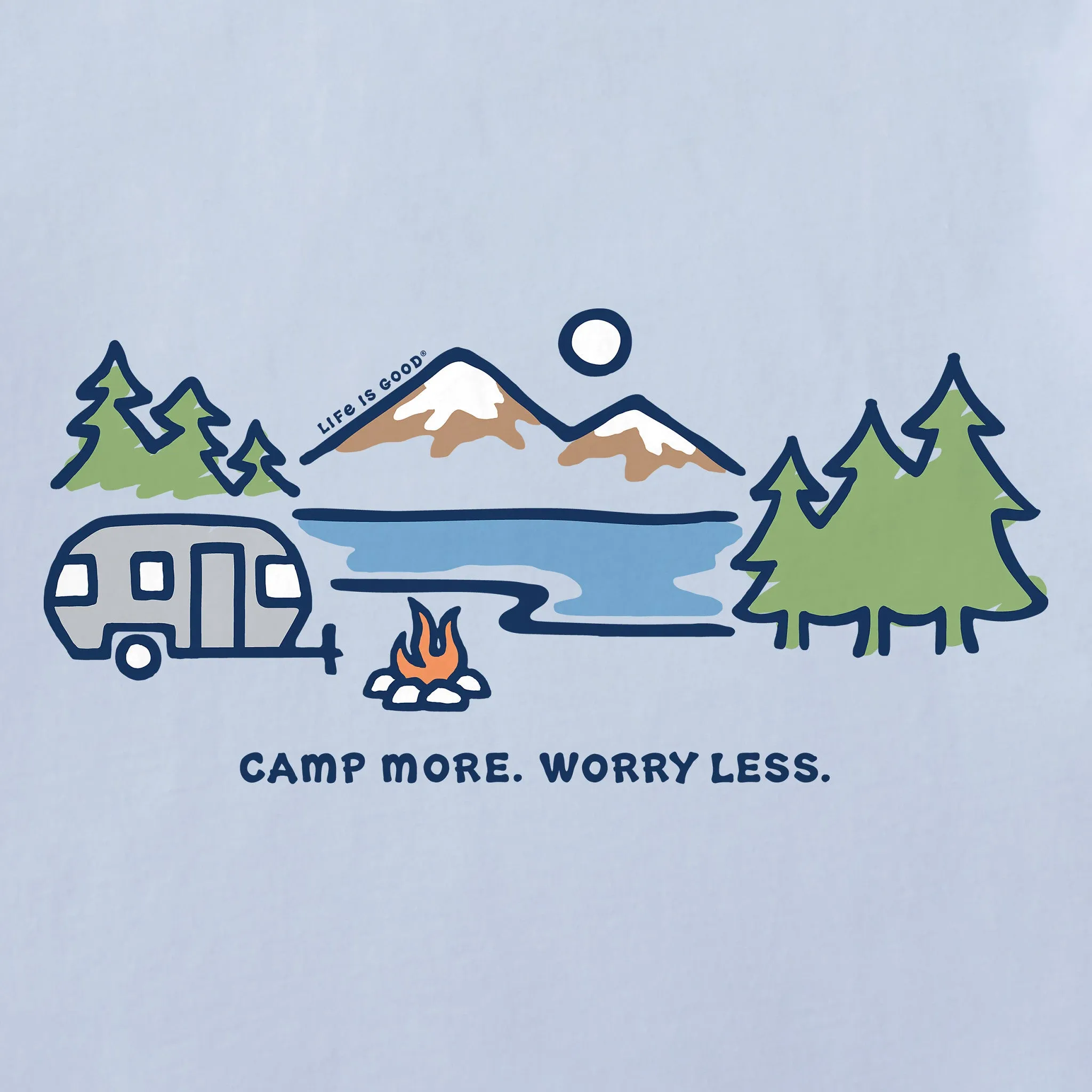 Women's Camp More Lakeside Camper Short Sleeve Tee Life is Good