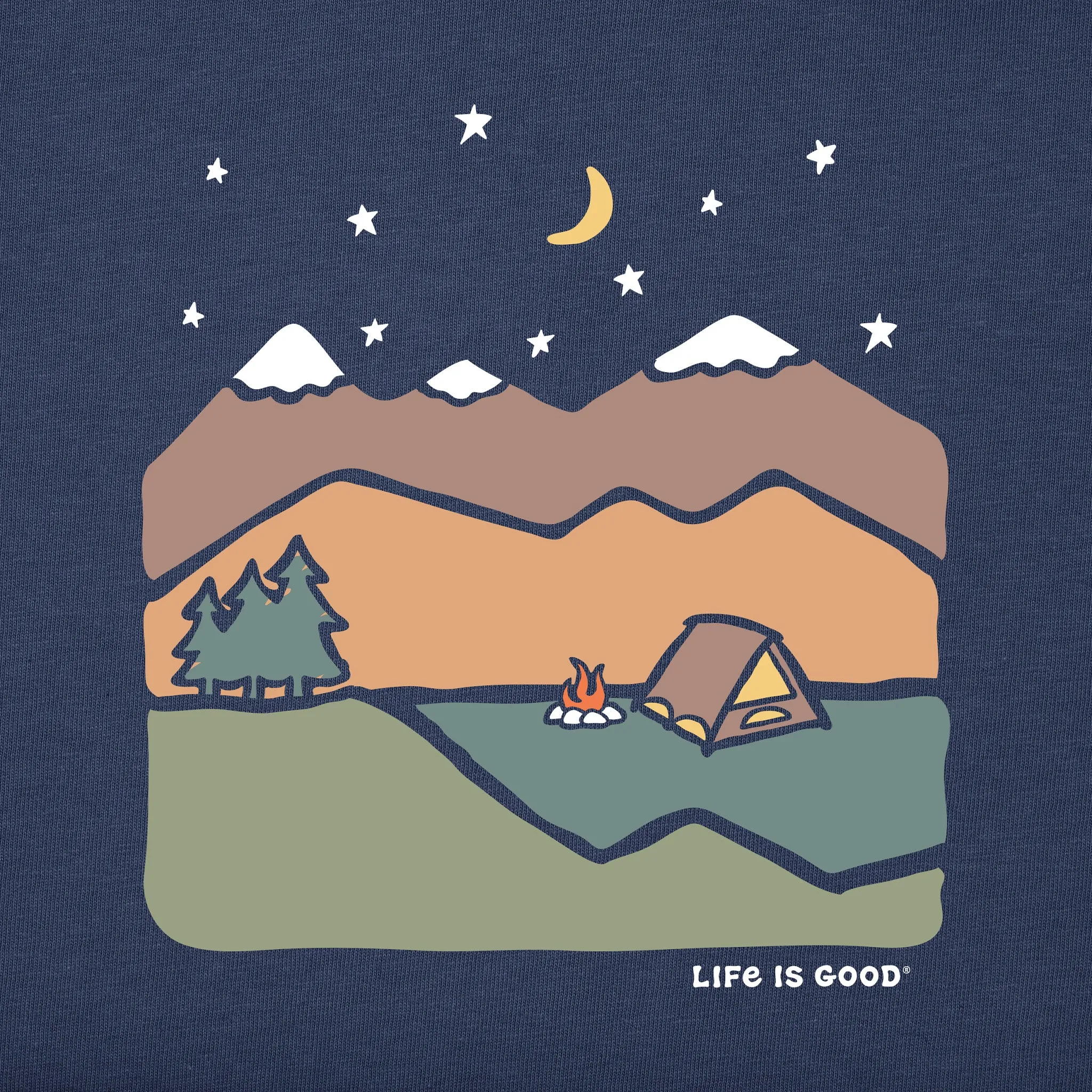 Women's Camp Mountain Vista Short Sleeve Crusher Tee Life is Good