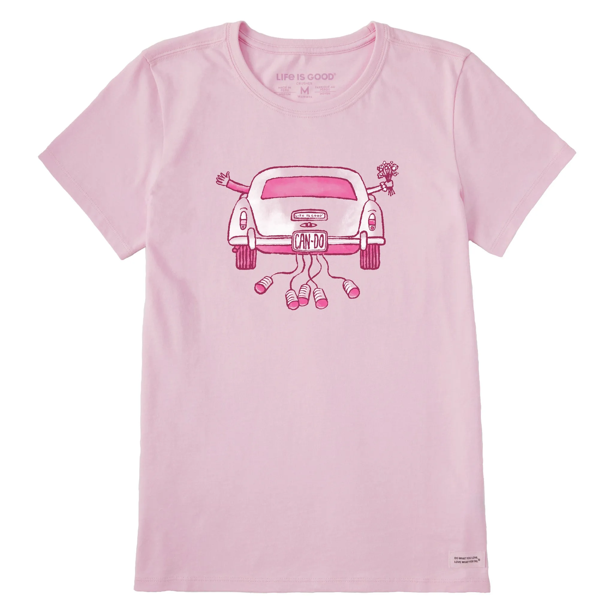 Women's Can Do Wedding Car Short Sleeve Tee Life is Good